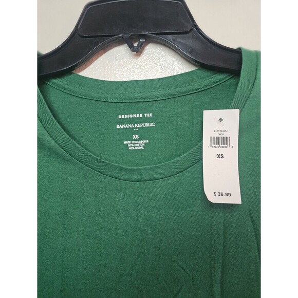 Banana Republic Green Designer Tee S XS - Picture 2 of 5